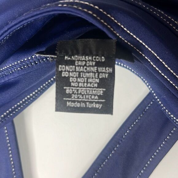 Oye Lavinia Bikini Swimsuit Set Blue Bandeau High Waisted NWT - Picture 14 of 16